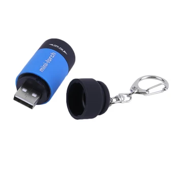 Kaasaskantav Mini Võtmehoidja Torch USB Laetav Taskulamp 0,5 W 25lm Elektrilised Tõrvik Kompaktne Väljas Telkimine Taskulamp