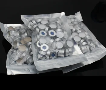 100tk/palju 20mm*3mm Alumiinium kork koos Valge PTFE/ Sinine Silikoon septumeid puhul 10 ml / 20 ml proovi pudel Lõualuu Kromatograafia viaal