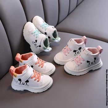 Disney Uus Aasta Sügisel Miki Hiir Lapsed Saapad Tüdrukud Poisid Väikelapse Baby Kingad Mood 1-6 Aastat Vana Zip Disain Lihtne Kanda Saapad