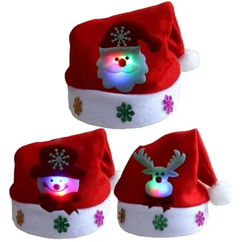 LED Jõulud Mütsid süttib ühise Põllumajanduspoliitika Jõuluvana Müts Lumememm Põder Xmas Müts Lastele Täiskasvanute Kingitus Teenetemärgi Fotograafia Tarvikud