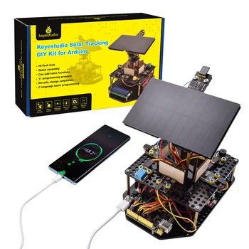 Keyestudio päikesepaneel Jälgimise Komplekt Tracker Süsteem Elektrooniline Komplekt Arduino UNO Kit Lapsed Programmeerimine Mänguasjad W/1602 LCD Ekraan