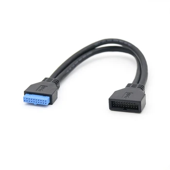 30cm USB3.0 20Pin Meeste ja USB 3.0 20 Pin Emane pikendusjuhe Emaplaadi Emaplaadi 20pin Päise Adapter Kaabel extender