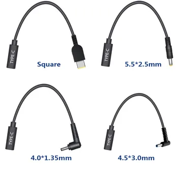 USB-3.1 C-Tüüpi naine, et Ruut 5.5*2.5 4.0 1.35 1.7 4.5 3.0 mm Jack SM PIN Pistik Asus DELL Hp PC Sülearvuti Power Adapter kaabel