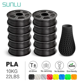 SUNLU PLS/PLAPLUS Hõõgniidi 3D Printer Hõõgniidi Täpsus +/-0.02 mm 10 Rullides/set 3d printeri Vähene kokkutõmbumine, kõrge alkoholisisaldusega