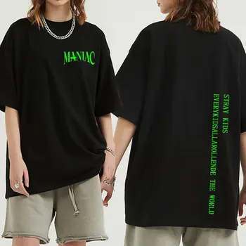 Hulkuvad Lapsed MANIAKK Print T-särk Meeste -, Naiste Puuvillane T-Särk Streetwear korea Lühikesed Varrukad Tees Kõrge Kvaliteedi KPOP Fännidele T-särgid
