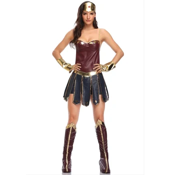 Halloween Ei Tea, Tüdruk Printsess Kostüüm Justiits-Naised Bodysuit Superkangelane Supergirl Liiga Mulher Maravilha Fancy Kleit