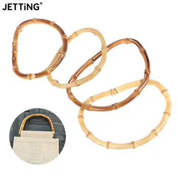 1tk Ring Bambusest Kott Puidust Käepidemed Käsitööna Vintage Käekott Asendamine DIY Tarvikud, Kotid, Kott, Käepidemed 12cm/15cm