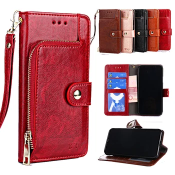 Retor Luksus rahakott Nahast Telefoni puhul Doogee X96 Pro Kaardi pesa Kate Doogee X95 Käekott Tõmblukk Flip Case For DOOGEE N1