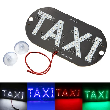Hot müük 4 Värvi Takso Kabiini Esiklaasi Esiklaas Märk Valge LED Takso Valguse Lamp