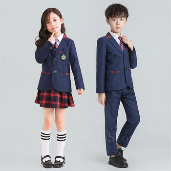 College Student Koolivormid Korea Briti Stiilis Koori Tulemuslikkuse Classwear Laste Armastaja Riiete Komplekt Kuub+Püksid+Pael