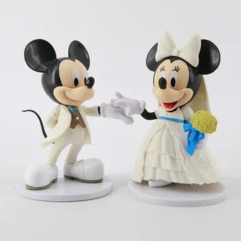 2 tk/komplekt Disney Tegevus Arvandmed Mänguasjad Miki Minne Mudel Mänguasi Pulm kingitus Nukk