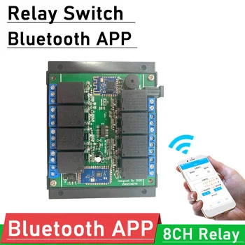 8CH DC 12V Bluetooth Relee kontroll-lüliti moodul Smart switch töötleja TELEFONI APP kaugjuhtimispult ukse lukk Juurdepääsu kontroll