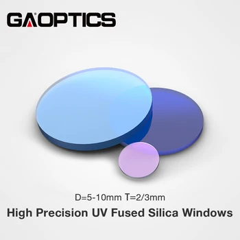 Kõrge Täpsus Läbimõõduga 5 mm 10 mm 12,5 mm ja 12,7 mm 20mm 25.4 mm 38.1 mm uut liikmesriiki 50,8 mm UV-Sulatatud Ränidioksiid Klaasi Ring Kaitsva Windows pinnakatteta