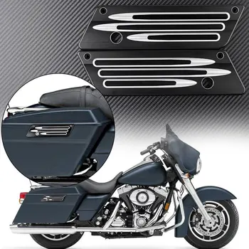 Sest Harley-Davidson Touring Raske Kotid 1993-2013 CNC Must Anodeeritud Toorik Saddlebag Riivi Mootorratta Kate