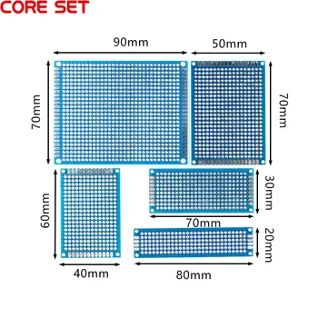 PCB circuit board 5*7CM 4*6CM 3*7CM 2*8CM 7*9 CM, kahepoolne tina spray sinine Topelt Pool PCB-Printed Circuit Jootmise Juhatuse 1.6