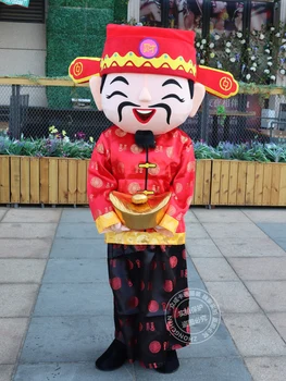 Hiina uusaasta Jumala Õnn Kostüüm Täiskasvanud Suurus Jumala Rikkuse Maskott Kostüüm Uus Aasta Cosplay Kostüümid