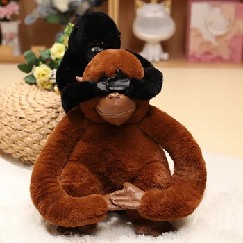 Simuleeritud šimpans, plüüš-mänguasi, armas suur ahv nukk loominguline loomade doll padi mugavust kingitus