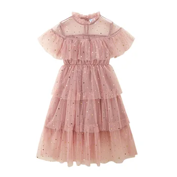 Summer Baby Printsess Kleit Tüdrukud Dress Laste Puuvillane Kleit Kids & Teismeline Pits Kleit Tähed Väljamõeldud Väikelapse Riideid,#5603