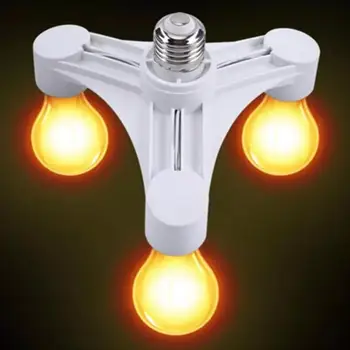 3in1 E27, Et E27 LED Pirn lambihoidja E27 Baasi Pesa Splitter, LED Lambi Pesa Lamp Adapter Omaniku Kodumajapidamises Kerge DIY