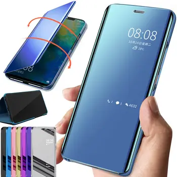 Smart Case For Samsung Galaxy S20 Ultra Lisa 10 S8 S9 Plus S7 Servaga Peegel Vaadata Nahast Kate Samsung Galaxy S10 5G S10E