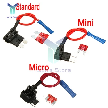 Kaitsme Hoidja PUUDUTA Adapter Micro-Mini Standard Micro-V-ACS Tera Kaitsme Lisada Circuit, mis on Varustatud Pistik-Laba Tüüpi Auto Kaitsme Holde