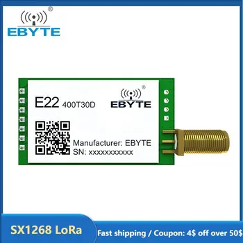 SX1268 433MHz LoRa RF Moodul EBYTE E22-400T30D Juhtmevaba Saatja-Vastuvõtja UART DIP-30dBm 1W 8km pikamaa-SMA-K Antenn