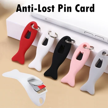 1Set Anti-Kadunud Sim-Kaardi Pin-Nõel Omanik hoiukarpi Peamine Vahend Mobiiltelefoni Väljutamine Pin-kood Sim-Kaardi Salve Viski Pin Võtmerõngast