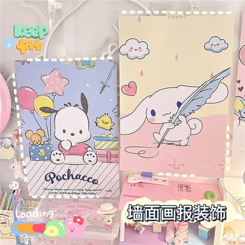 8 tk Kawaii Anime minu meloodia Cinnamoroll Kuromi armas Fashion loominguline HD plakat ühiselamu seina kaunistada kaardi ladistama Dropshipping