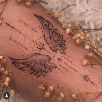 Black Angel Wing Veekindel Ajutine Tätoveering Kleepsud Naised Meeste Keha Talje Käe Võltsitud Tatto Kunst
