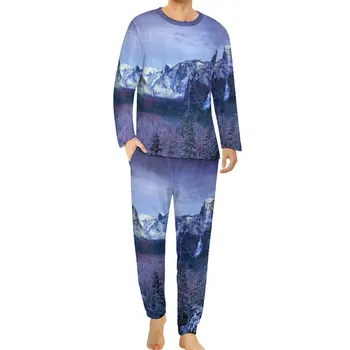 Lilla Mägi Pidžaama Pikk-Varruka Pilved Prindi Kahe Töö Vabaaja Pidžaama Komplekt Kevad Mees Disain Armas Ülepaisutatud Sleepwear