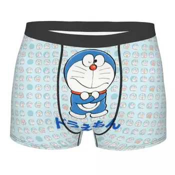 Cartoon Doraemon Nägu Muster Aluspüksid Breathbale Aluspüksid Aluspesu Mees Prindi Lühikesed Püksid Boxer Püksikud