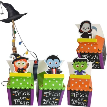 50tk Õudus Vaimu Vampiir, Nõid Paber Halloween Candy Box Pakendamise Kingitus Küpsise Karp Trikk Maiuspala DIY Halloween Pool Pakkumist