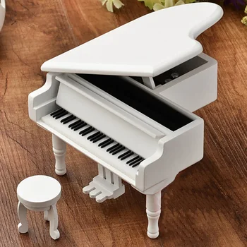 Puidust Grand Piano Music Box 3d Puzzle Mäng Mini Klaver Mänguasjad Grand Kingitusi Lastele Tüdrukud Klassikalise Kena Muusika Box Koos Väljaheites Käsitöö
