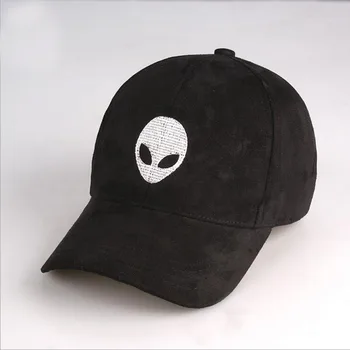 Kõrge Kvaliteediga Välismaalase Baseball Cap Meeste Naiste UFO Fännid Must Roosa Suede Kangast Snapback Müts Poiss Tüdrukute Hip-Hop Visiirid