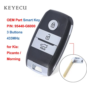 Keyecu 95440-G6000 OEM Osade Smart Remote Võti Fob 3 Nööpi 433Mhz eest, Kia Picanto Hommikul 2017 2018 2019 95440G6000