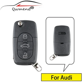 QWMEND 3 Nupud CR2032 Klapp Smart Auto Võti Fob puhul Audi A2 A3 A4 A6 A8 TT Auto Remote Key Shell Audi