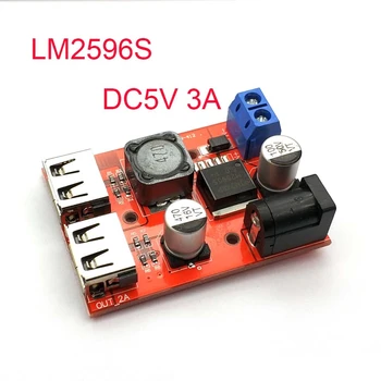 LM2596 LM2596S Dual USB-DC-DC 9V 12V 24V 36V 5V 3A astuma Buck Converter Juhatuse autolaadija Päikese Toide Moodul