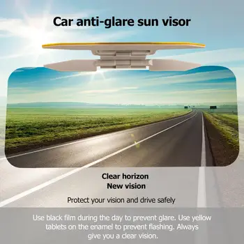 2 in 1 Auto päikesesirm HD Anti Glare Pimestav Jõllitama UV Blokeerija Päev Öise Nägemise Auto Interjööri Aksessuaarid Clear View Sõidu Mirr