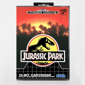 Sega MD mängud, kaardi - Jurassic Park koos kasti jaoks Sega MegaDrive Video Mängu Konsool 16 bit MD kaart
