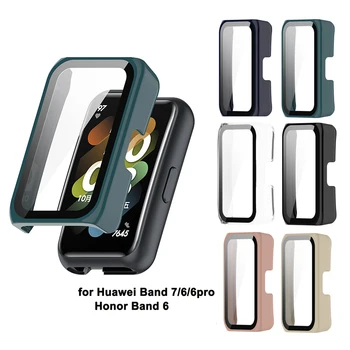 Protective Case / Karastatud Klaasist Screen Protector Film Huawei Band 7 6 pro NFC Honor Band 6 Täieliku Kaitse Watch Juhul Katta