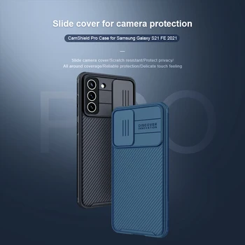 Samsung Galaxy S21 FE 2021 Juhul NILLKIN CamShield Pro Lükake Kaamera Protector Raske tagakaas Telefoni Juhtudel Galaxy S21 FE