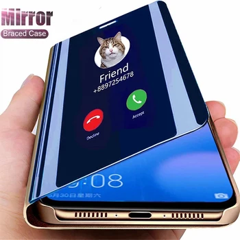 Smart Mirror Flip Case For Samsung Galaxy S21 Pluss S20 Ultra S10 Lite 2020 S10E S20 FE S8 S9 S7 Ääre Märkus 8 9 10 Pro 20 Kaas