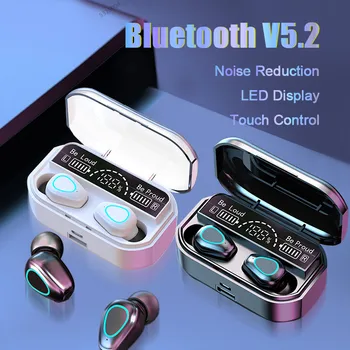 TWS Bluetooth 5.2 Kõrvaklapid 3500mAh Aku Kasti Juhtmeta Kõrvaklapid 9D Stereo Veekindel Touch Control Müra Tühistamises Peakomplekt