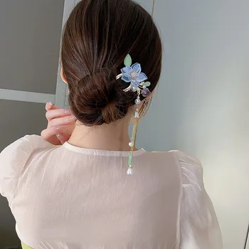 Jaapani Ja Korea Lily Of The Valley Flower Pearl Tutt Klambri Külge Elegantne Magus Moe Suundumus Juuste Aksessuaarid, Naised