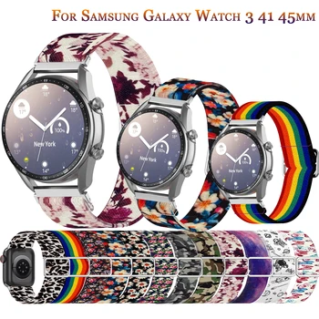 Sport Põimitud Bänd Samsung Galaxy Vaata 3 41mm 45mm Nailon Watchabnd Käevõru Huewei Vaadata GT 2e Trossi Rihm Nahast Pannal