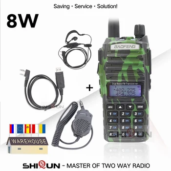 Baofeng UV-82 8W Sink Dmr-R 10 KM Walkie Talkie Originaal Dual PTT-VHF-UHF-Camo UV 82 8W 4 W 1 W Tri võimsustarbega Hf Transiiver