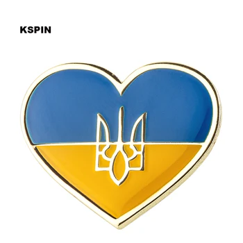Ukraina Südame Kuju südame kujuga lipu rinnamikrofon pin badge pin-Sõle Ikoonid