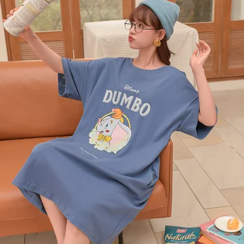 Disney Naiste Nightgowns Dumbo Pesu Armas Nightgowns Puuvill Öö Kandma Sleepshirts Öö Kleit Sleepwear Suvel Lahti Sleepwear