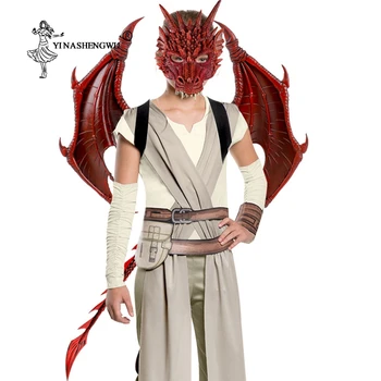 Cosplay 3D Dragon Wing Kostüüm Tarvikud Lastele Kurat, Tiivad, Saba Draakon Mask Jõulud Karneval, Pidu, Lapsed, Cosplay Rekvisiitide