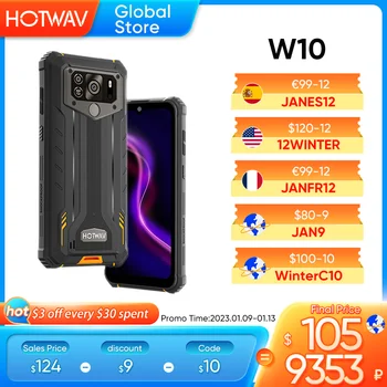 Hotwav W10 Karm Nutitelefoni 15000mAh Ultra Suur Aku Android OS 12 MTK6761 6.53 Tolline Ekraan 4GB 32GB 13MP põhikaamera